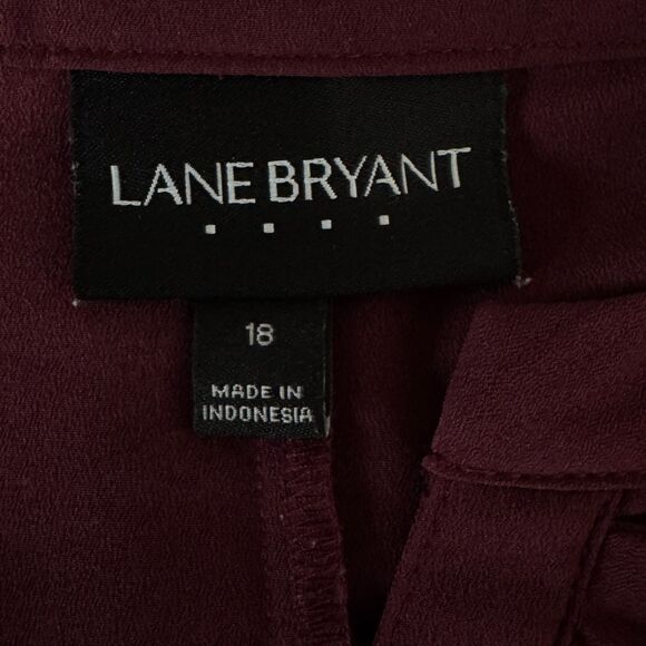 Laney Bryant Split Neck Roll Tab Long Sleeve Blouse Women's Plus Size 18 - Picture 3 of 9